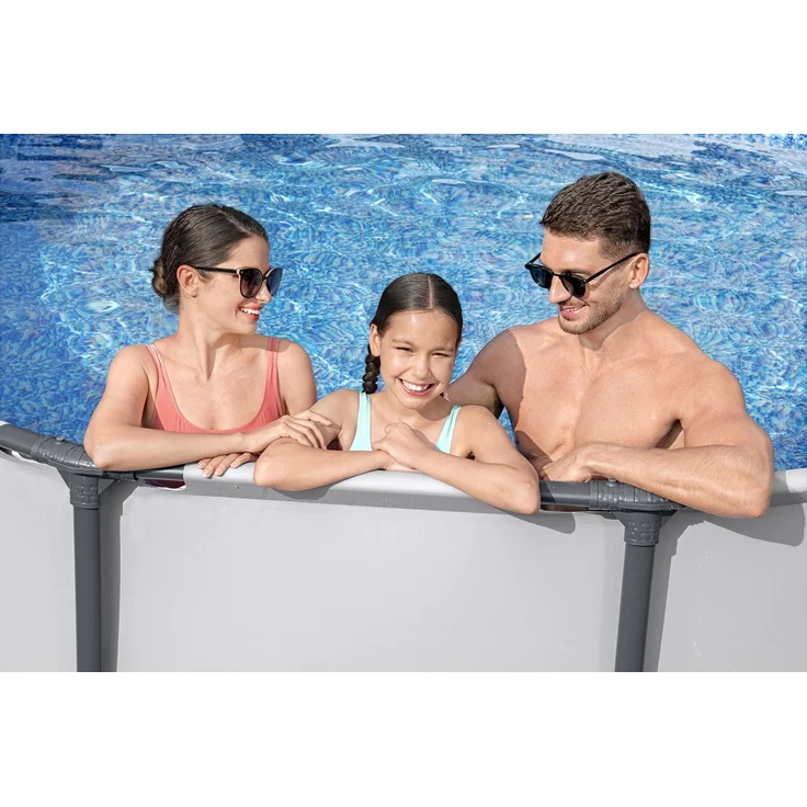 Bestway 'Steel Pro Max Ø 305 x 76 cm' Frame Pool Komplett Set mit Filterpumpe und Zubehör – Bild 6