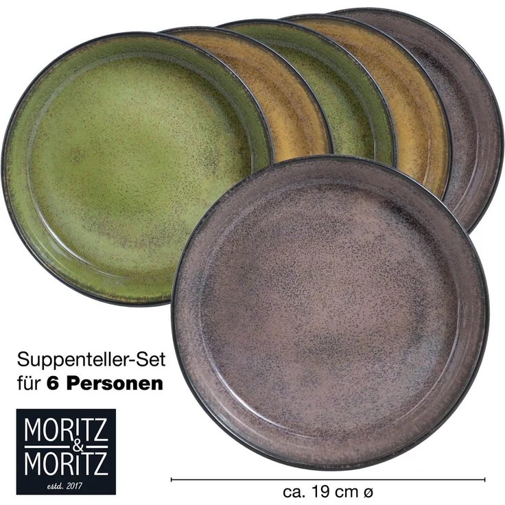 Moritz & Moritz VIDA 6tlg Suppenteller Vintage – Bild 5
