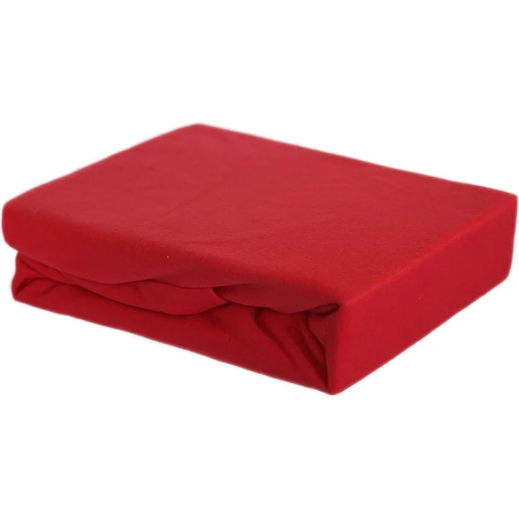 Thermofleece Spannbettlaken 140-160 x 200 cm + 30 cm mit Rundumgummizug - 125 gsm Rot – Bild 1