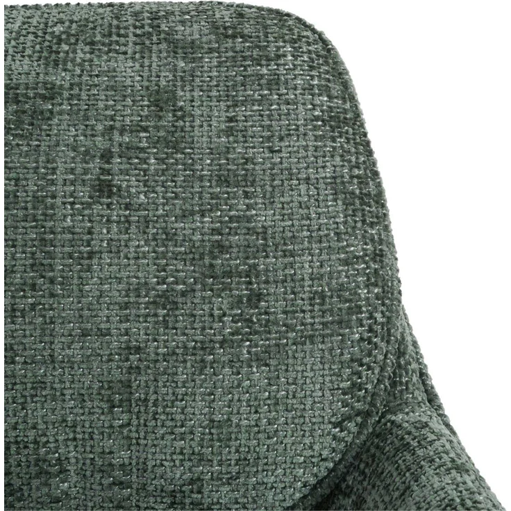 2er-Set Esszimmerstuhl HWC-N74, Küchenstuhl, drehbar Auto-Return, Stoff Chenille (490g/m²) Öko-Tex ~ grün – Bild 5