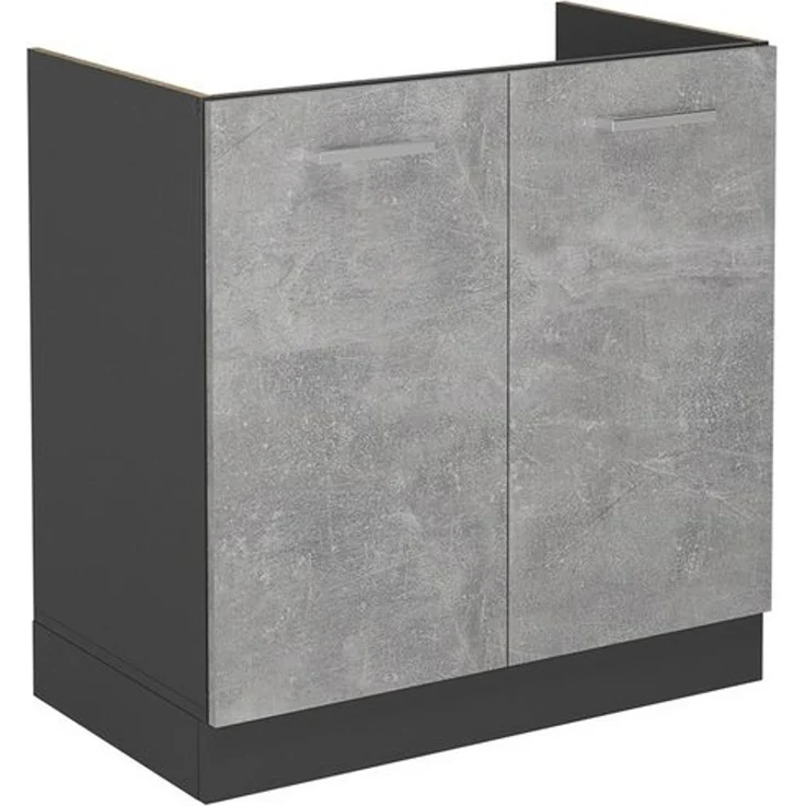Spülenunterschrank R-Line Beton 80 cm ohne Arbeitsplatte Vicco – Bild 4