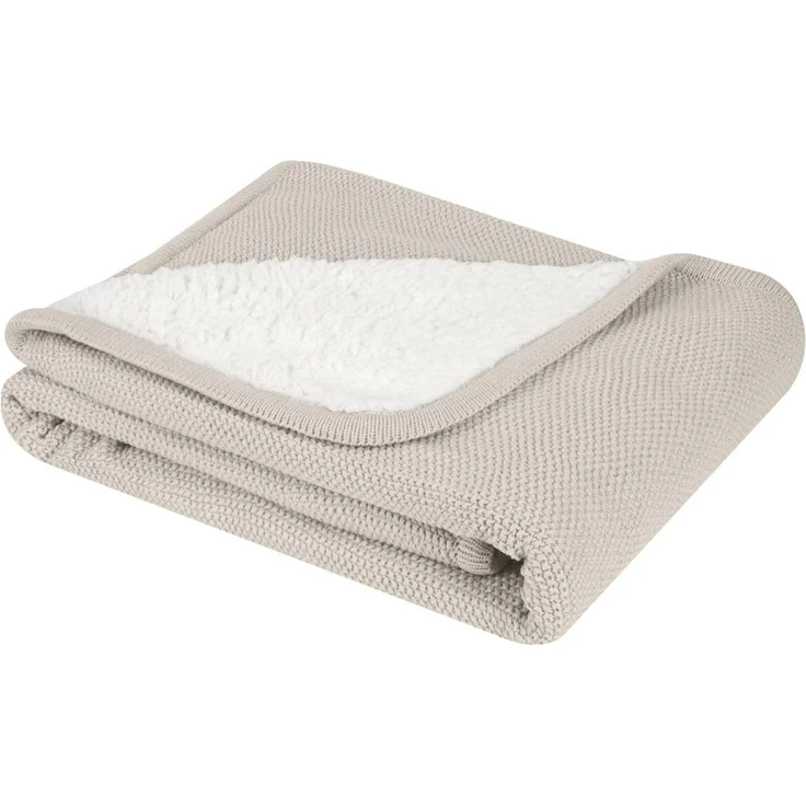 Kikkaboo Babydecke gestrickt Dream big 100 x 75 cm, Schmusedecke, 100% Baumwolle hellbraun – Bild 2
