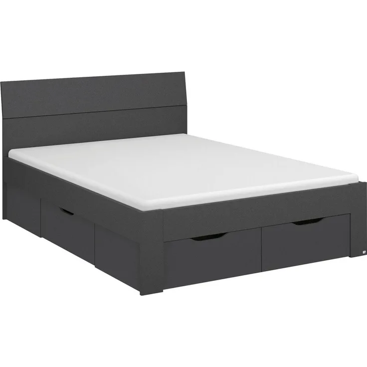 Rauch Möbel 'Flexx' Futonbett, Grau, 140x200 cm, mit Bettkasten