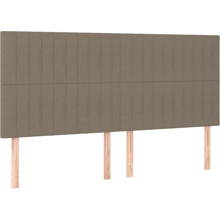 vidaXL Kopfteile 4 Stk. Taupe 90 x 5 x 78/88 cm Stoff 3116588 – Bild 2