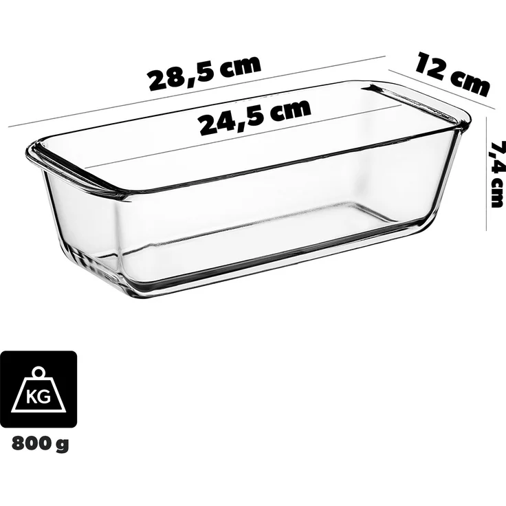 KADAX Brotbackform aus Glas, Kuchenform 28 cm, hitzebeständige Form – Bild 3