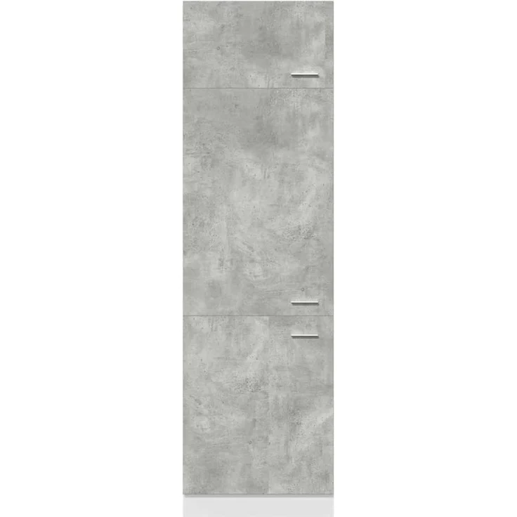 vidaXL Kühlumbauschrank Lyon Betongrau 60x57x207 cm Holzwerkstoff 856124 – Bild 6