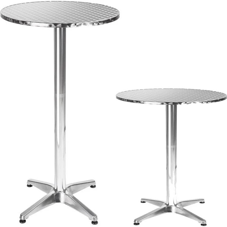 3-tlg. Bistro Garnitur Balkonset Garnitur Tisch + 2 Stapelstühle Ø60cm – Bild 4