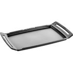 Staub 12033801 Grillplatte aus Gusseisen mit zwei Brennern, 47 x 25 cm, Graphit