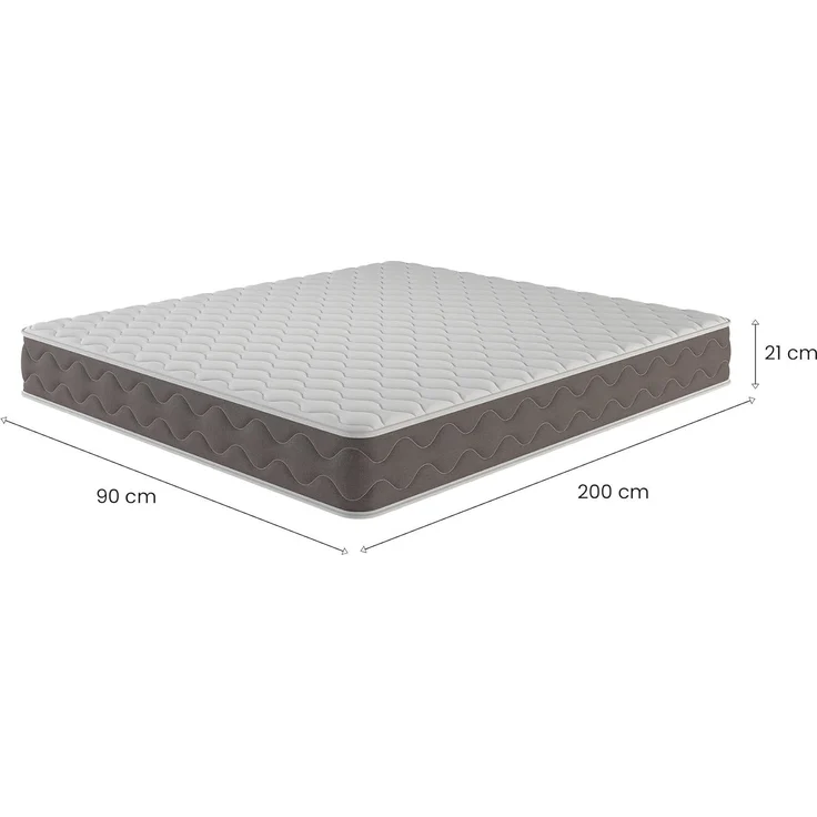 Talamo Italia - Altare-Einzelmatratze, Memory Foam-Matratze, ergonomische Matratze, milbenhemmende und hypoallergene Matratze, 100% Made in Italy, 90 x 200 x 21 cm – Bild 2