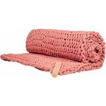 Grobstrickdecke Juna Chunky Knit, vegan rosa small 80x130cm