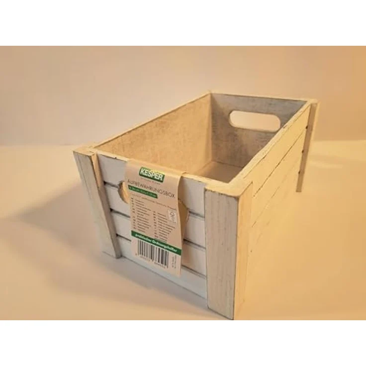Aufbewahrungsbox / Holzkiste - Antik Weiß - 25,8 x 17 x 13,5cm – Bild 2