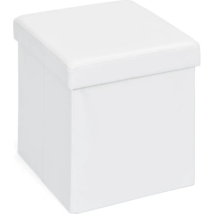 Inter Link Faltbox Setti klein Weiß mit Sitzpolster, 38 x 38 x 38 cm