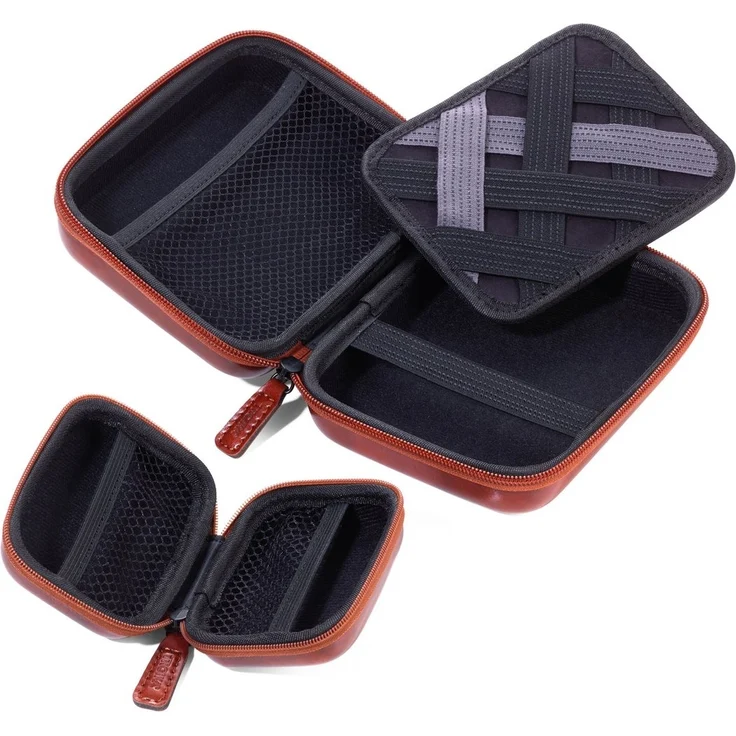 Troika 2er-Set Organizer-Etui mit Reißverschluss Onpack braun – Bild 1