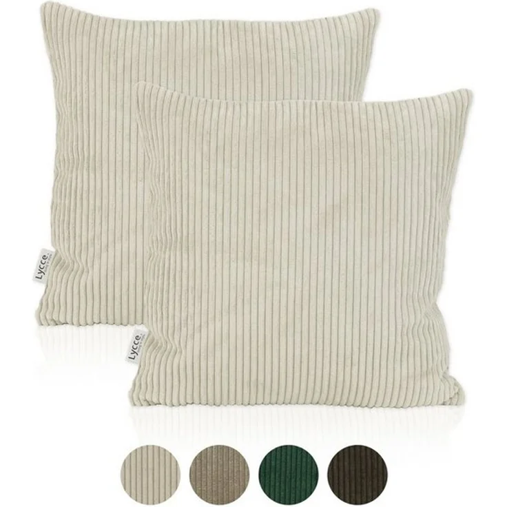 Lycce Dekokissen Kissenbezug 2er Set CORD Stoff (50 x 50 cm) - made in EU – Bild 4