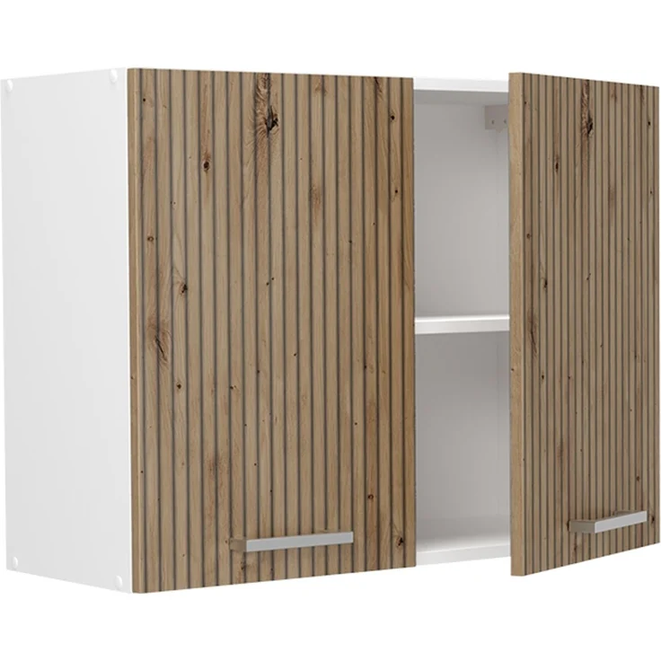 Küchenglasschrank R-Line Artisan-Eiche/Weiß 80 cm Vicco – Bild 3
