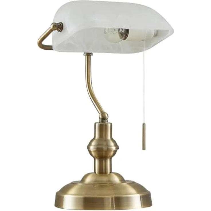 Lindby Profina Schreibtischleuchte, bronze, mit Schalter und hochwertiger Optik für gemütliche Atmosphäre