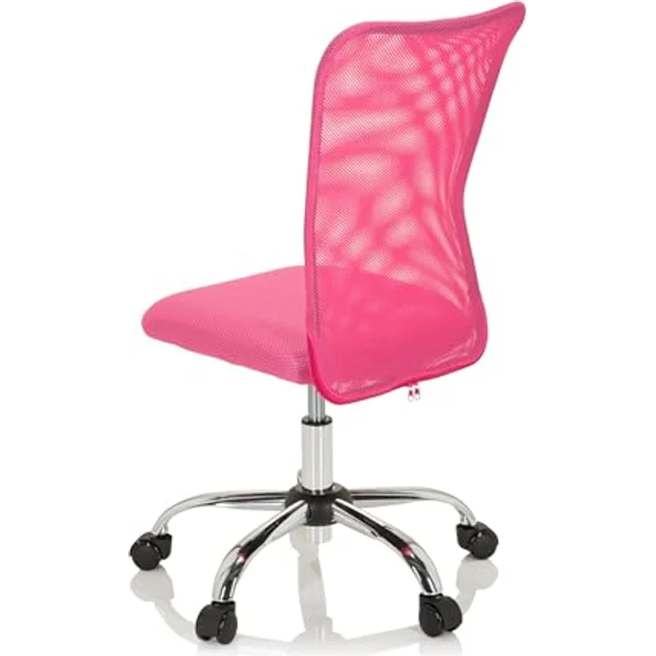 hjh OFFICE 691017 Kinderdrehstuhl KIDDY NET I Stoff/Netz Pink Kinderschreibtischstuhl mitwachsend, ohne Armlehnen – Bild 8