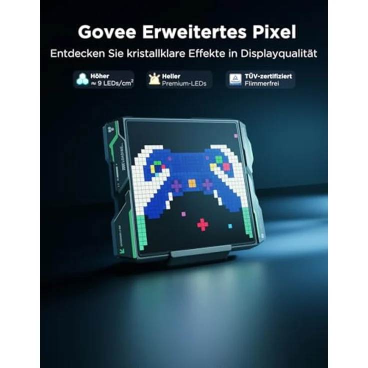 Govee Pixel Licht Gaming Quadrat, 32x32 RGB Pixel Art LED Panel mit 150 Szenenmodi, 10 Musikmodi, AI-fähig, kompatibel mit Alexa und Google Assistant – Bild 2