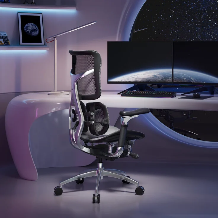 Sihoo 'Doro S300' ergonomischer Schreibtischstuhl, 124,5 x 76 cm, in Schwarz – Bild 11