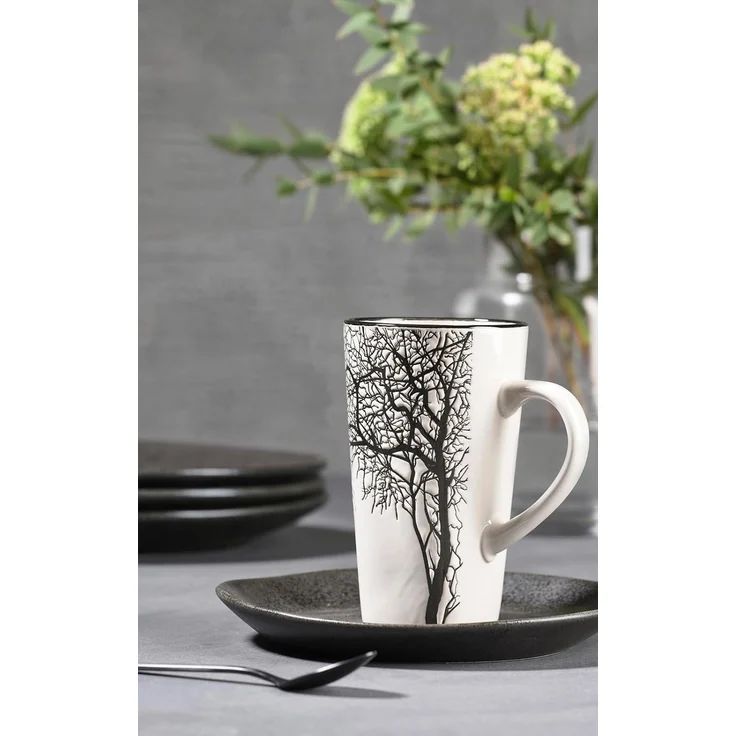 Villa Collection Steinzeug Becher 500 ml Baum Sand – Bild 3
