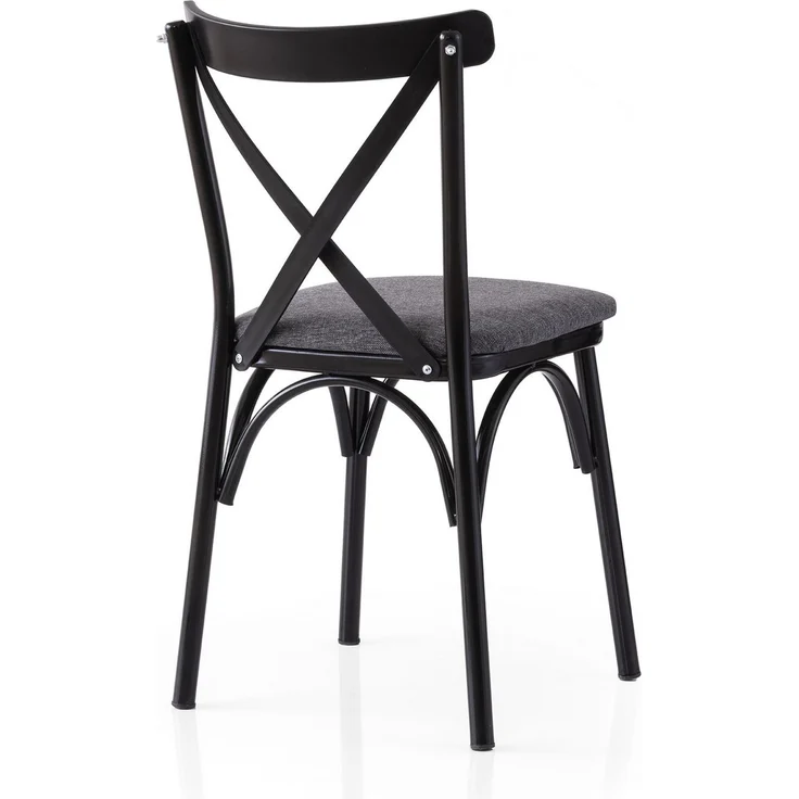 Skye Decor 'Ekol - 288 V2' Stuhlset (2-teilig), Schwarz / Anthrazit, 42 x 81 x 40 cm – Bild 3