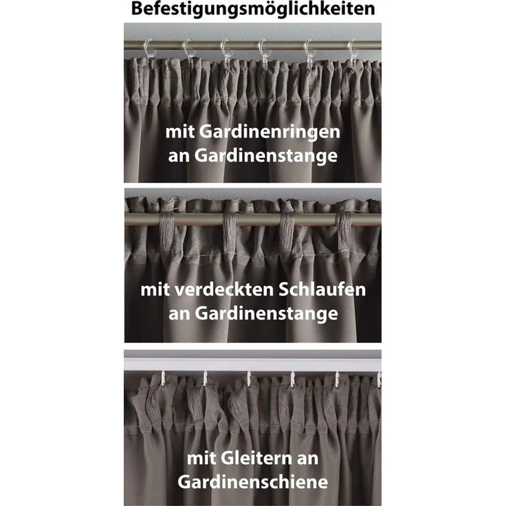 Gardinenbox Verdunkelungsvorhang (1 St), verdeckte Schlaufen, verdunkelnd, Vorhang Blickdicht »NewYork« Raffhalter 202020610 – Bild 4