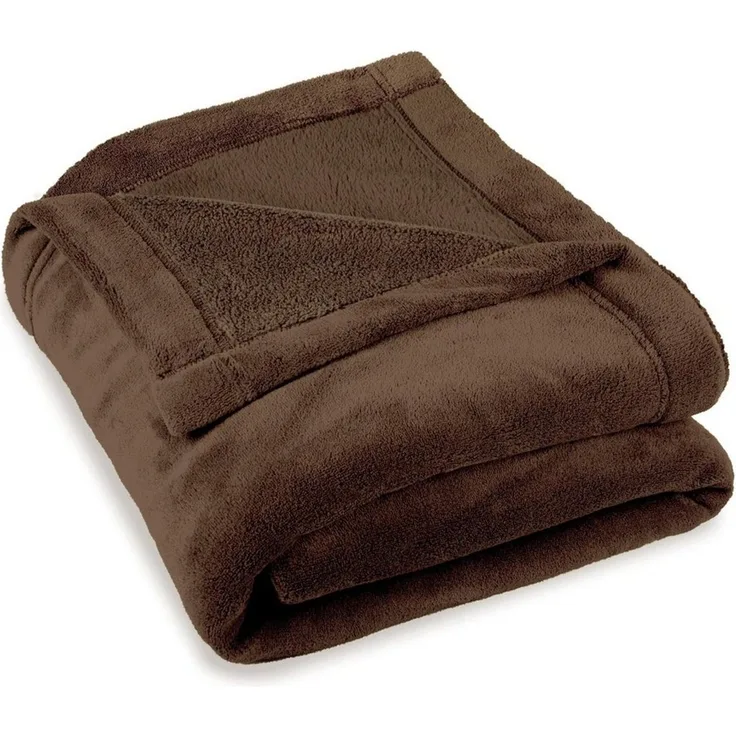 CelinaTex Flauschige Kuscheldecke XXL 220x240 cm dunkel braun Decke Sofa warm Wohndecke weich Mikrofaser Fleece Oeko-TEX Montreal