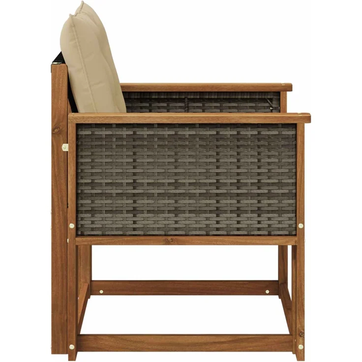 vidaXL Outdoor Mittelsofa Massivholz Akazie Natur 3438865 – Bild 6