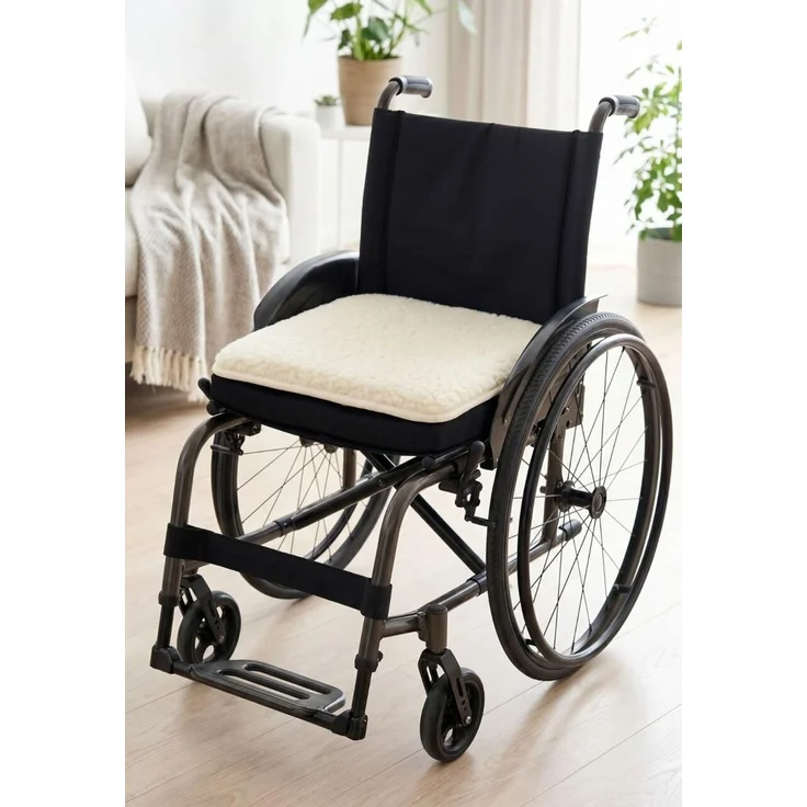 Sitzkissen aus Merinowolle 40x40 cm Ecru – Bild 5