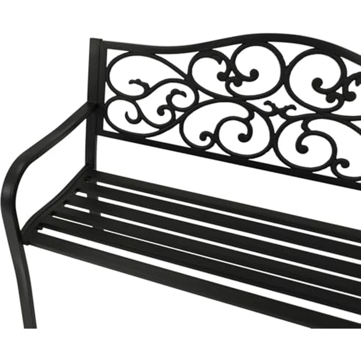 DEGAMO Gartenbank MANCHESTER, 2-sitzer, Metall + Gusseisen schwarz – Bild 5
