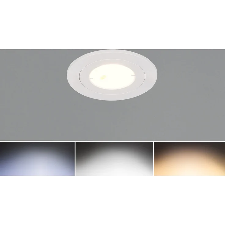 Flacher LED Einbaustrahler 230V dimmbar 3er Set Badezimmer geeignet 4000K Ø 8cm – Bild 4