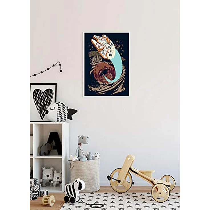 Komar Wandbild | Star Wars Classic Vector Asteroid Worm | Hochwertiger Kunstdruck auf Premium-Fotopapier, 40 x 50 cm ohne Rahmen, für Kinder- und Jugendzimmer – Bild 3
