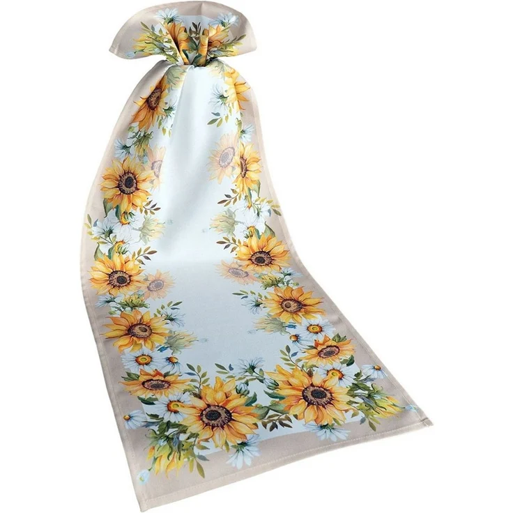 matches21 HOME & HOBBY Tischdecke Tischläufer Herbst 40 x 110 cm mit Motiv gelbe Sonnenblumen & Blätter (1-tlg), Tischdeko für Küche & Tisch – Bild 1