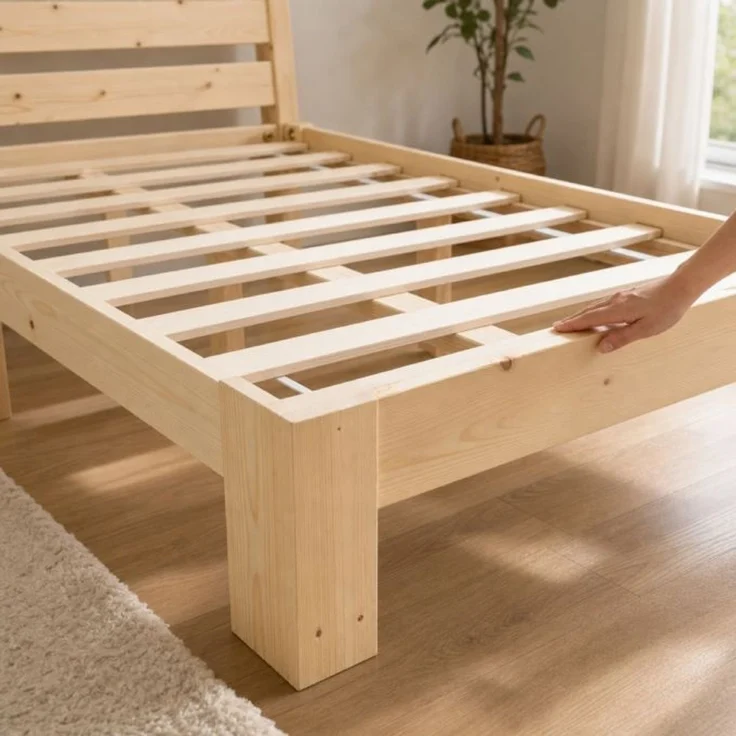 Relaxdays Bett Massivholz 120x200 cm – Bild 5