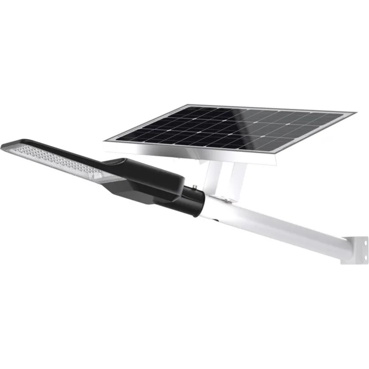 ENOVALITE LED Solarleuchte LUXULA Solar-Straßenleuchte 4300lm 6500K Kaltweiß Mastleuchte Dimmbar, Kaltweiß