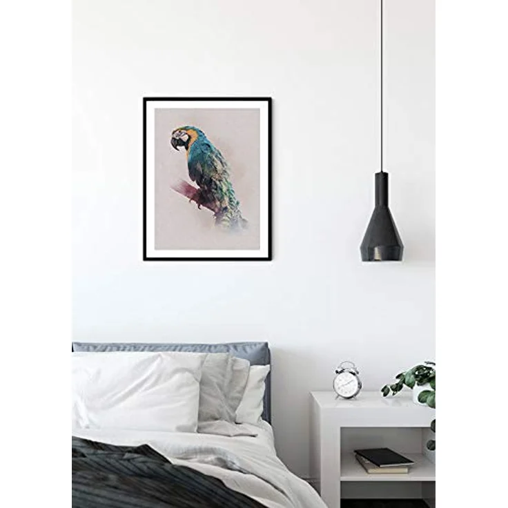 Komar Animals Paradise Parrot, Wandbild im Format 50x70 cm, farbenfroher Kunstdruck ohne Rahmen, Premium-Poster Fotopapier, lichtbeständig, made in Germany – Bild 3