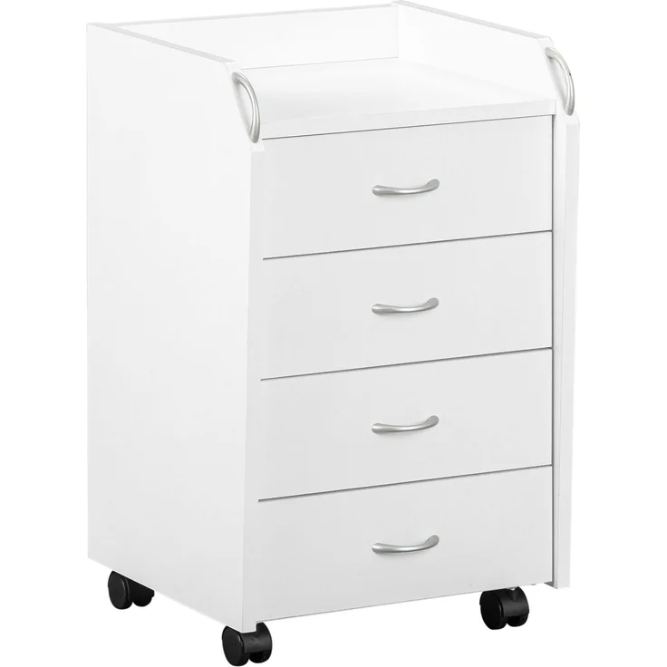 Interlink Rollcontainer 'PRONTI' mit 4 Schubladen, weiß – Bild 1