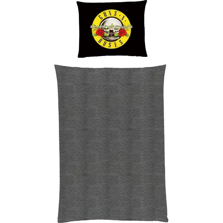 BERONAGE Wendebettwäsche Guns N’ Roses Schwarz Bettwäsche Linon / Renforcé, 100% Baumwolle, 2 teilig, 135x200 + 80x80 cm – Bild 4