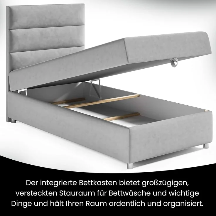 Best For Home Box Spring Bed with 7-Zone Bonell Spring Mattress, Box Spring Bed with Mattress and Storage Space – Bild 6