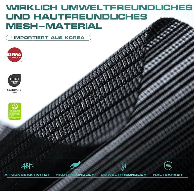 COLAMY Ergonomischer Mesh-Bürostuhl, Chefsessel mit hoher Rückenlehne, Verstellbarer Kopfstütze und 4D-Armlehnen, Schiebesitz, Kippsperre, Dunkelgrau – Bild 8