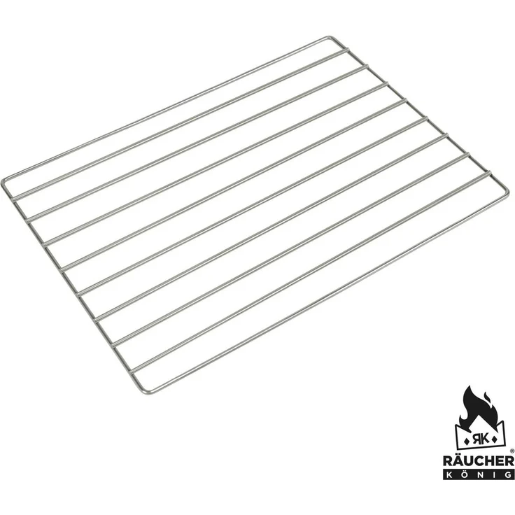 Räucher König Metall RK Räucher König Grillrost Edelstahl, 340 x 250 mm Silber 34 x 25 cm – Bild 1