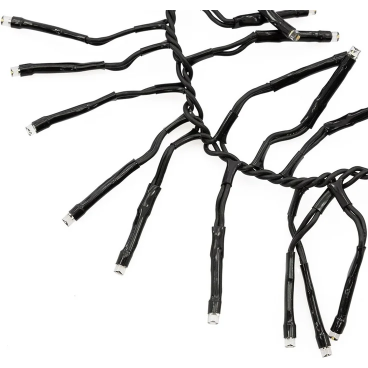 ECD Germany LED-Lichterkette Weihnachtsbeleuchtung Weihnachtslichterkette Christbaumbeleuchtung, Cluster Lichtervorhang 480 LEDs 0,6-1m für Innen & Außen IP44 Warmweiß – Bild 2