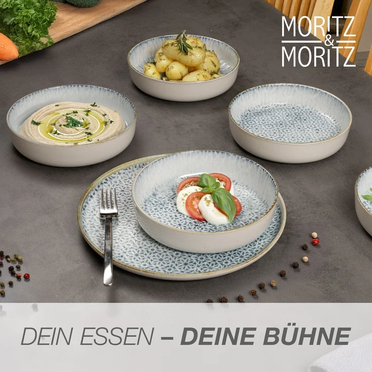Moritz & Moritz ALHAMBRA Geschirrset 18tlg, 6 Personen, Blau – Bild 6