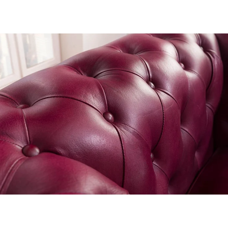 Sessel Echtleder 105x82x75 rot CHESTERFIELD #402 – Bild 5