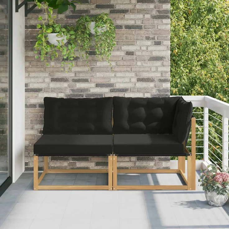 vidaXL Sectional Sofa Einheiten 2-Sitzer Massivholz Akazie 901655