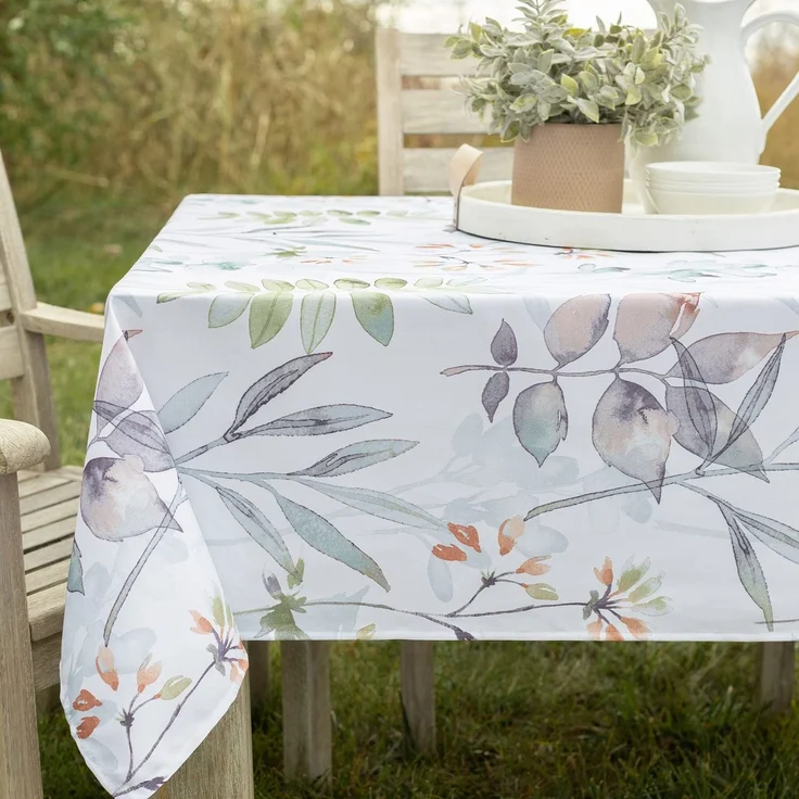 Benson Mills Auslaufsichere Abwaschbare Stofftischdecke Tischtuch für Frühling/Sommer/Party/Picknick, rechteckig, 152,4 x 304,8 cm, Botanica