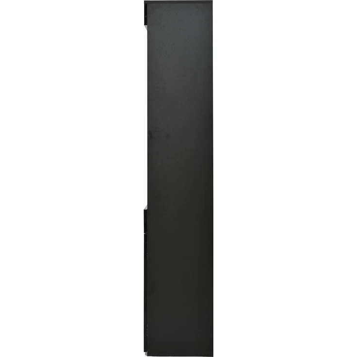 DESVIAE Vitrine Schwarz aus Spanplatte – 70x180x35 cm – LED-Beleuchtung, Schublade – Bild 9