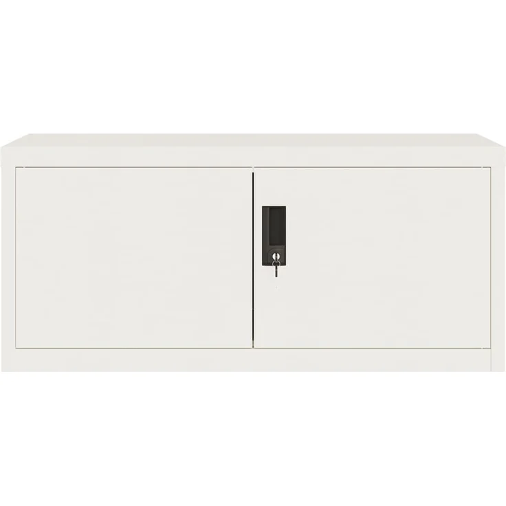 vidaXL Aktenschrank Weiß 90x40x180 cm Stahl 3188313 – Bild 3