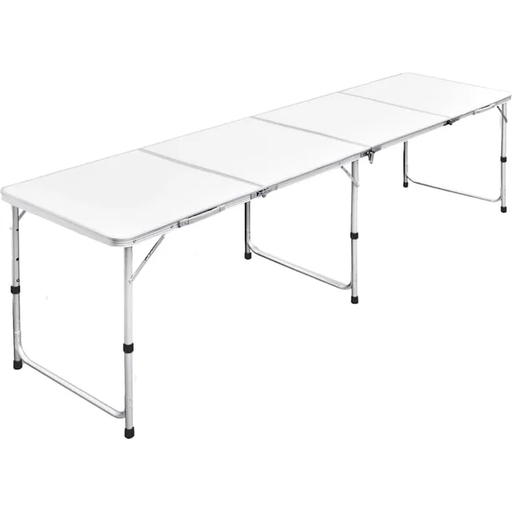 Campingtisch zusammenklappbar höhenverstellbar Aluminium 240 x 60 cm 41327