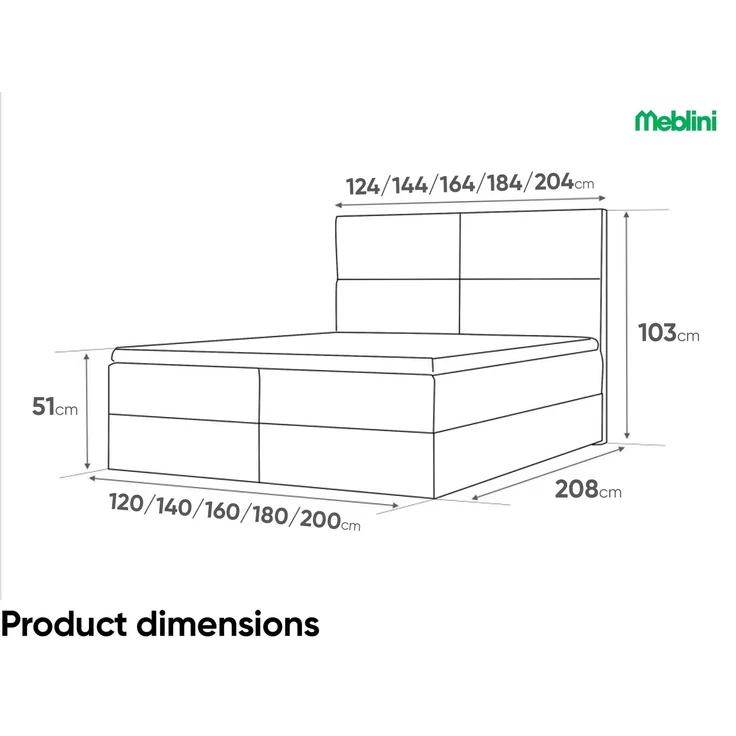 MEBLINI Boxspringbett BOTTEGA 180x200 cm mit Bettkasten – H4/Braun Samt Polsterbett - Gepolstert Doppelbett mit Matratze und Topper - Polsterbett mit Stauraum - Bett mit Kopfteil – Stauraumbett – Bild 7